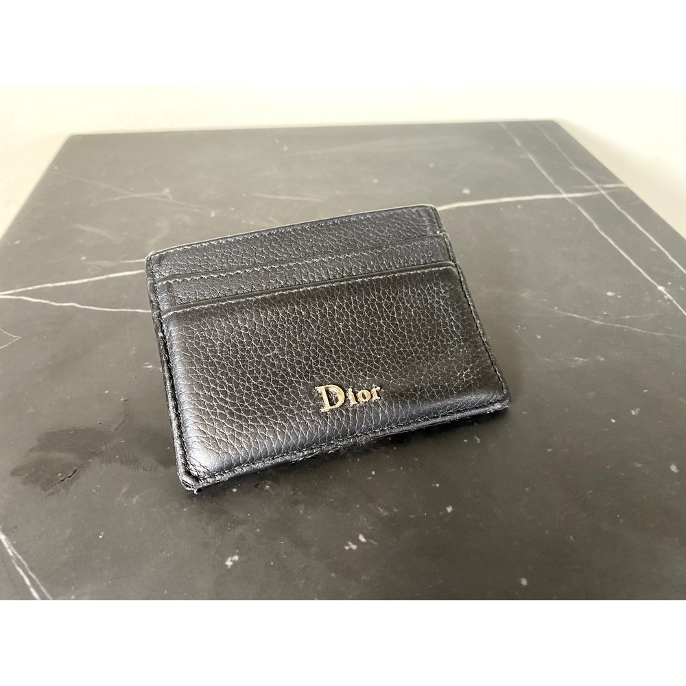 Christian Dior Compact Card Holder Black‎